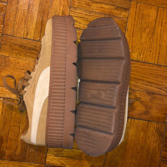 FENTY x PUMA Tan Suede Cleated Creepers - Picture 2 of 3